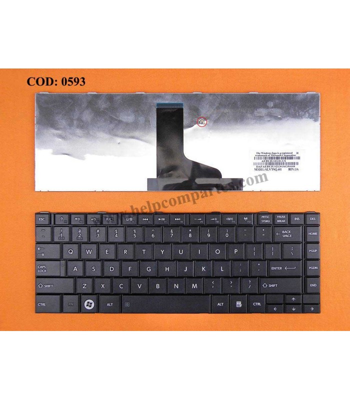 Teclado Toshiba C C D C C L L L Series Bk Us