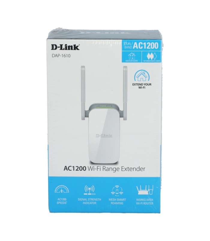 EXTENSOR WIFI D-LINK DAP-1610 AC1200 1200Mbps DUAL 2,4/5GHz/2 ANTENAS EXTERNAS/Ethernet LAN/REPETIDOR