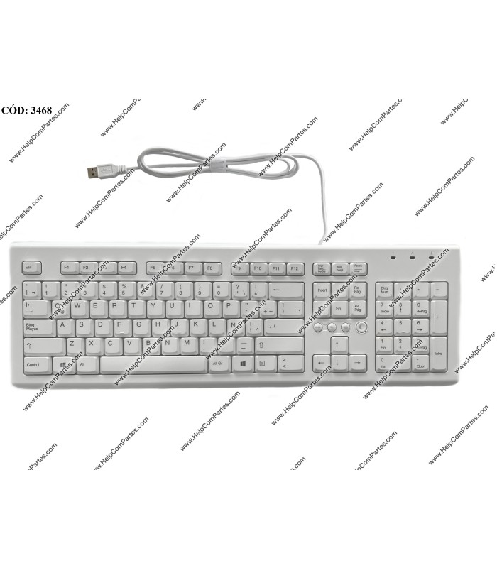 TECLADO HP PR1101U USB PC BLANCO LATINO 904367-161 ORIG.