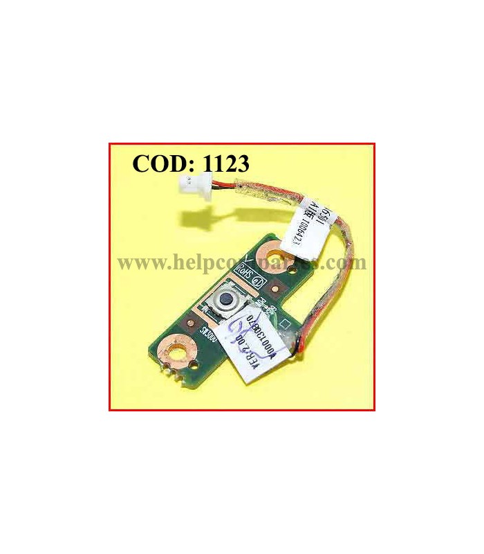 POWER BUTTON TOSHIBA BD W/CABLE SATELLITE L300 L305 L350 L300D L305D-S5930 SERIES V080130870 ORIG. 