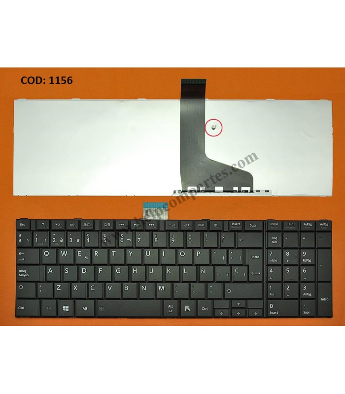 TECLADO TOSHIBA C850 C850D L850 L850D L855 C850 C855D L870 L870D SERIES SIN MARCO MP-11B96E0-528 BK SP