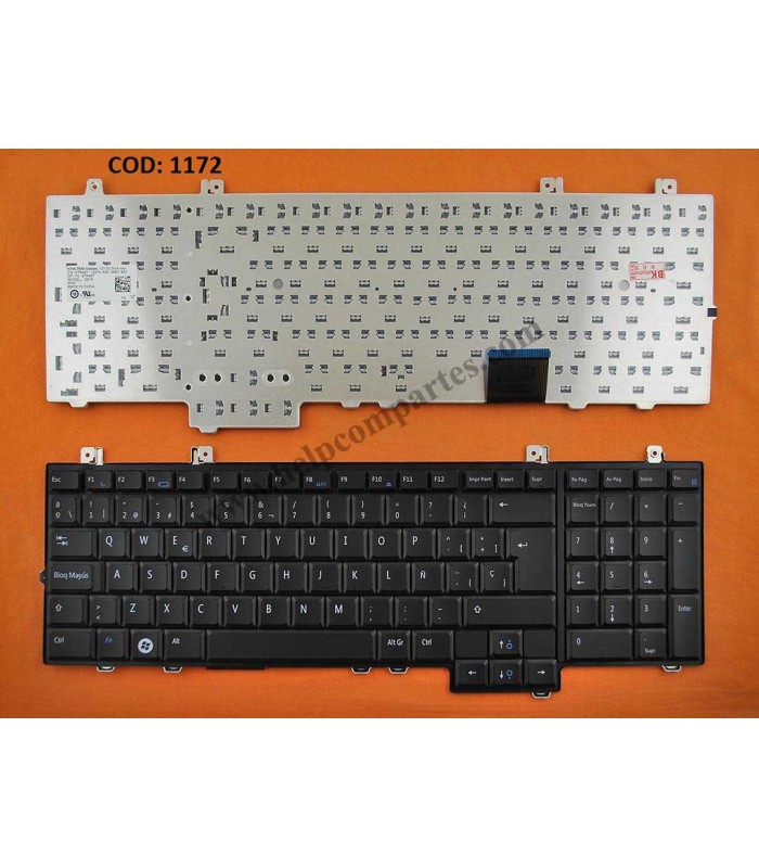 TECLADO DELL STUDIO 17 173 1735 1736 1737 1738 SERIES   0TR467 TR467 BK SP ORIG.