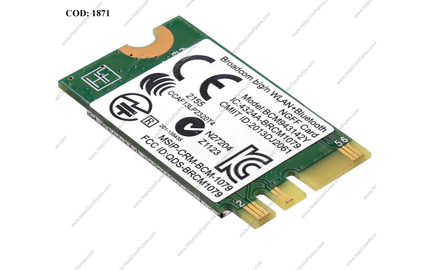 WLAN MINI M.2 802.11 B/G/N 1X1 WI-FI AND BT 4.0 /792200-001