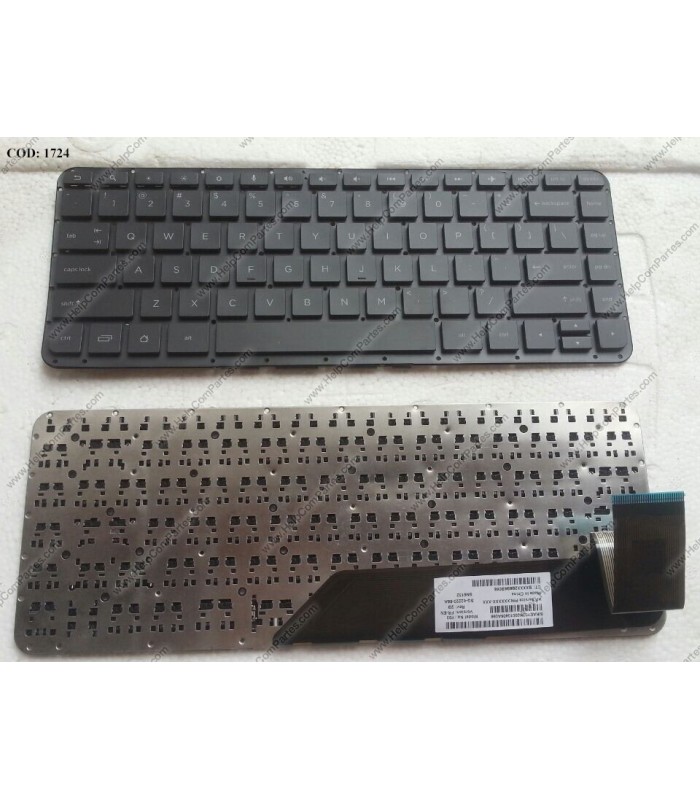 TECLADO HP SLATEBOOK 14-P000 14-P010NR 14-P000NS 14-P001LA 14-P091NR SERIES SIN MARCO 759930-001 GRIS US ORIG.