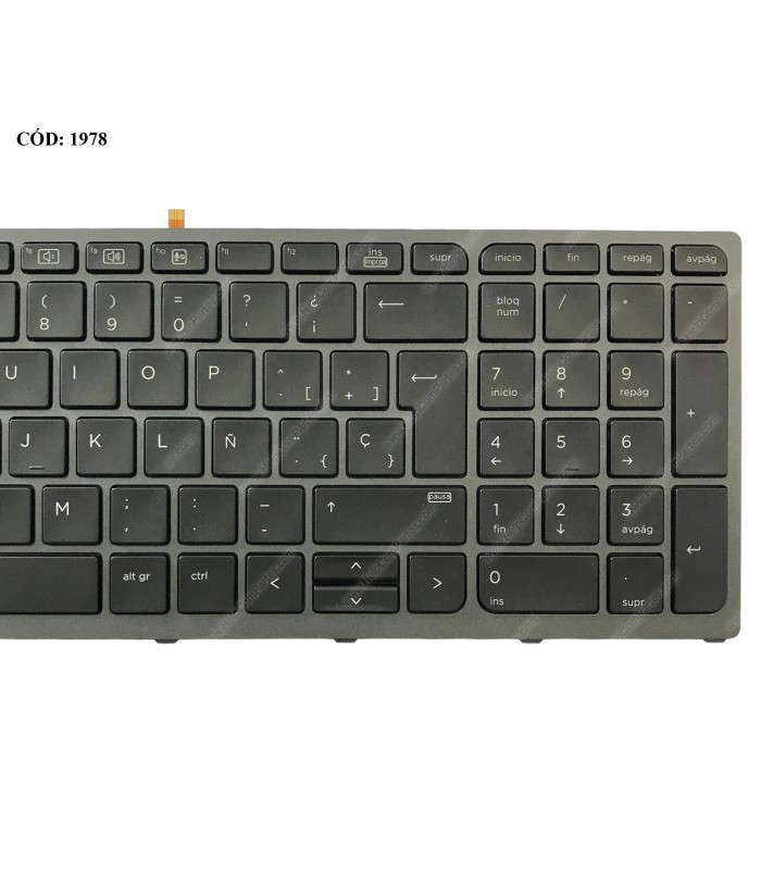 TECLADO HP ZBOOK 15 G3 15 G4 / 17 G3 17 G4  BACKLIT+POINT+ MARCO WIN8 BK SP ORIG.