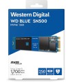 SSD WD BLUE SN500 NVMe 250GB M.2 2280, 3D NAND, PCIE GEN3 1700MB/s RW - WDS250G1B0C