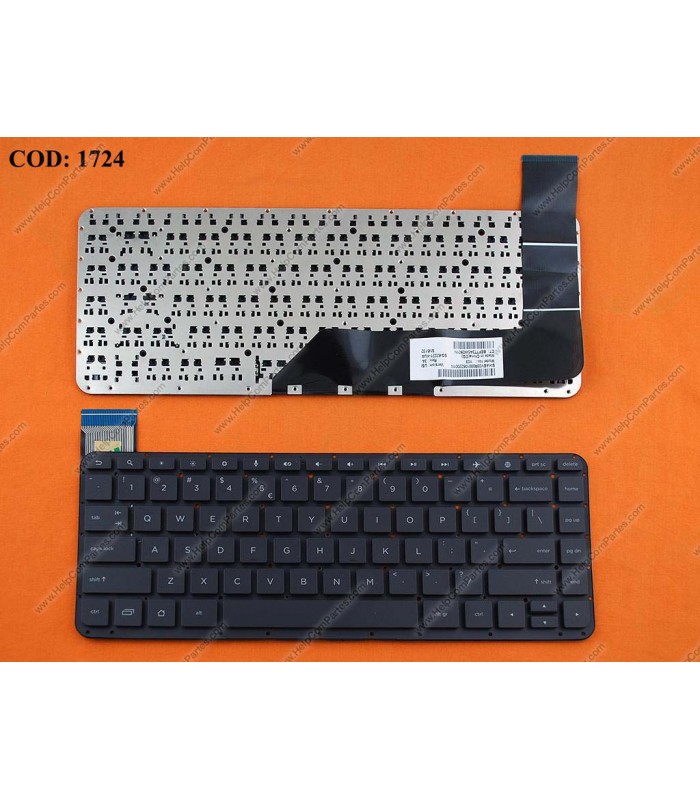 TECLADO HP SLATEBOOK 14-P000 14-P010NR 14-P000NS 14-P001LA 14-P091NR SERIES SIN MARCO 759930-001 GRIS US ORIG.