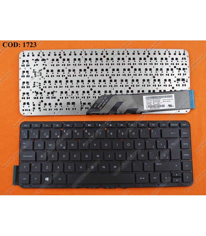 TECLADO HP PAV X2 13-P100 13-P SPLIT 13-M 13-G 13Z 13-M000 13-M100 13T-F000 13T-G100 SERIES SIN MARCO 735645-071 BK SP ORIG.