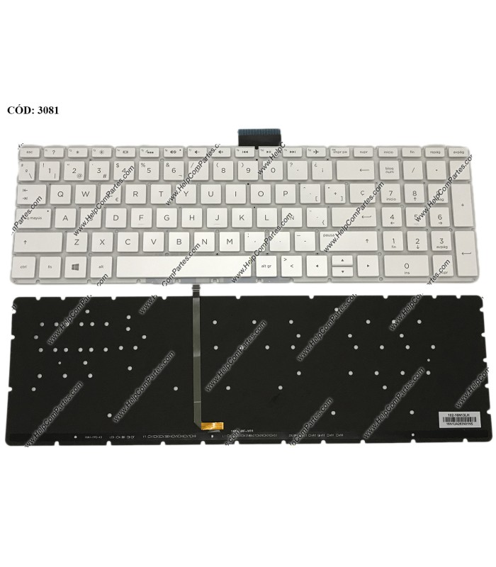 TECLADO HP 15-CC 15T-CC 15-CK 15-BS 15-BR 15-BW 15Q-BD 17G-BR 250 G6 255 G6 SERIES SIN MARCO BL L02367-071 WH  SP